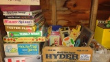 BOARD GAMES, TOYS; CONTENTS OF SHELF