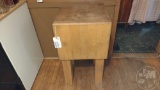 BUTCHER BLOCK TABLE, APPROX. 20