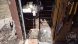 VINTAGE GLASSWARE; CONTENTS OF SHELF AND (2) BOXES ON FLOOR