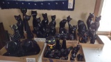VINTAGE BLACK CATS, SOME ART DECO