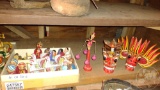 ASIAN FIGURINES; CONTENTS OF SHELF
