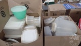 TUPPERWARE AND PLASTIC CONTAINERS, 2 BOXES