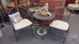 METAL PATIO SET WITH CAT ITEMS