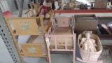 DOLL BUNKBEDS, CRIB, CRADLE AND DOLL