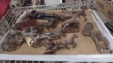 CAST IRON HORSES AND WAGONS