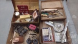 SMALL TOOLS, WELLS FARGO BANK, BELL, SMALL METAL TREASURE BOX,