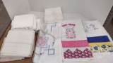 BATH TOWELS AND PILLOWCASES, 2 BOXES