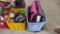 PET CARRYING CASE, ASH SHOVEL, POTS, DECOR; (2) TOTES