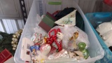 CHRISTMAS DECORATIONS, CONTENTS OF (3) TOTES
