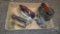 VINTAGE ELECTRIC IRONS, (1) DECO AMERICAN BEAUTY WITH ORANGE BAKELITE