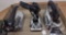 VINTAGE ELECTRIC IRONS, (1) KM TEL-A-MATIC MISSING CORD, (1) SINGER,