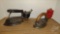 (2) VINTAGE GAS IRONS, JUBILEE, OTHER