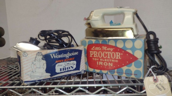 VINTAGE TOY ELECTRIC IRONS (1) LITTLE MARY, (1) WESTINGHOUSE