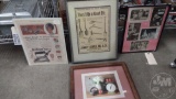 VINTAGE PRINTS, (3) FRAMED LARGEST 13