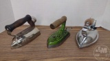 (3) VINTAGE ELECTRIC IRONS, VICI ENAMEL PAINTED, WESTINGHOUSE, SON-CHIEF SPEED