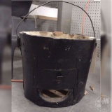 VINTAGE SAD IRON BUCKET HEATER