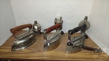 VINTAGE KEROSENE IRONS, (1) EARLY FLIPOVER KEROSENE HEATED IRON, (1)