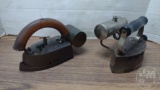 (2) VINTAGE GAS IRONS, AMERICAN GAS MACHINE CO. NEW LEADER