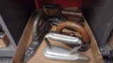 VINTAGE SLEEVE IRONS, (1) THERMO ELECTRIC NO CORD, WOOD &