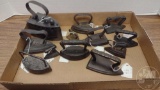 VINATGE CHARCOAL IRON, SAD IRONS, VARIOUS SIZES