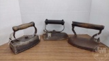 VINTAGE ELECTRIC IRONS, NO CORDS, L.B. LIMITED, GE