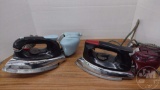 VINTAGE ELECTRIC IRONS WITH STEAM ATTACHMENT, (1) PROCTOR