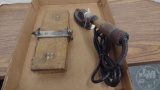 ELECTRIC LEATHER IRON FOR SHOE OR BOOT AND TIE PRESS,