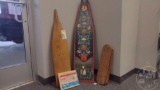 VINTAGE IRONING BOARDS AND CHILD COVER AND PAD SET