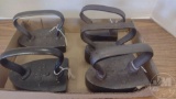 VINTAGE POLISHING AND OTHER CASTIRON SAD IRONS