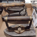 VINTAGE BOX IRONS, (1) HOGFORS, (1) 1882 BOX IRON, (1)