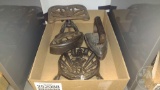 VINTAGE MICKEY MOUSE TRIVET STAND AND (2) FLAT IRONS AND