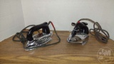 (2) VINTAGE ELECTRIC IRONS, PROCTOR, PETIPOINT