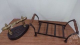 VINTAGE TEARDROP IRON WITH TRIVET, SAD IRON WITH TRIVET, GAS