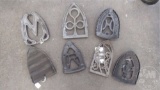 VINTAGE METAL TRIVETS, LARGEST IS ABOUT 7