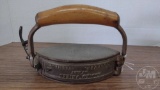 VINTAGE REVOLVING BOX IRON WITH SLUG, LADIES FRIEND MF'D BY