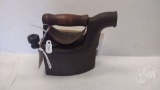 VINTAGE SMALL MONDRAGON CHARCOAL IRON WITH CHIMNEY; POSSIBLE SALESMAN SAMPLE