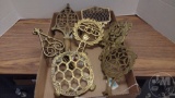 VINTAGE BRASS TRIVETS