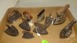 VINTAGE SMALL IRONS, (1)A-BEST-O, (1) POLISHING, (1) SLEEVE IRON, AND