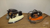 (2) VINTAGE MORPHY RICHARDS ELECTRIC IRONS, ONE HAS CORD DAMAGE