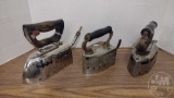 (3) VINTAGE NATURAL GAS IRONS, HUMPHREYS, JOE GROSS, EGA