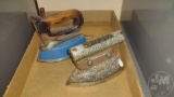 VINTAGE GRANITE SAD IRONS, (1) ROSIERES