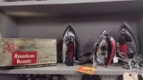 (3) VINTAGE ELECTRIC IRONS, AMERICAN BEAUTY, ONE WITH BOX