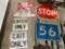 (5) METAL SIGNS, BUDWEISER, STOP, ENTER ONLY, EXIT ONLY, MINNESOTA