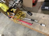 TORCH, LAWN SPRAYER, BRUSH, ELECTRICAL CORDS, CIRCUIT BREAKER FINDER