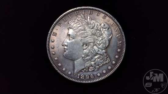 1896 MORGAN SILVER DOLLAR, MS62 OR BETTER