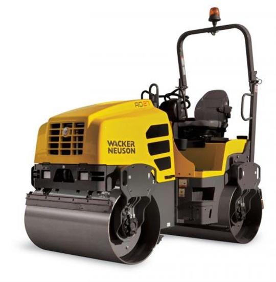 Wacker Neuson RD27-120 Double Drum Vibrating Roller c/w Roll Bar, 47" Drums