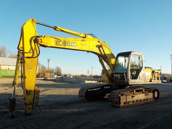 2006 Kobelco SK210LC Excavator, Plumbed, Single Grouser Track Pads, Bucket,