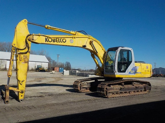 2002 Kobelco SK210LC Excavator, Plumbed, Single Grouser Track Pads, Bucket,