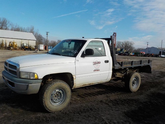 1999 Dodge RAM 2500 Flatbed Truck, 5.9 Litre V8 Engine, Serial: 3B7KF26Z0XM