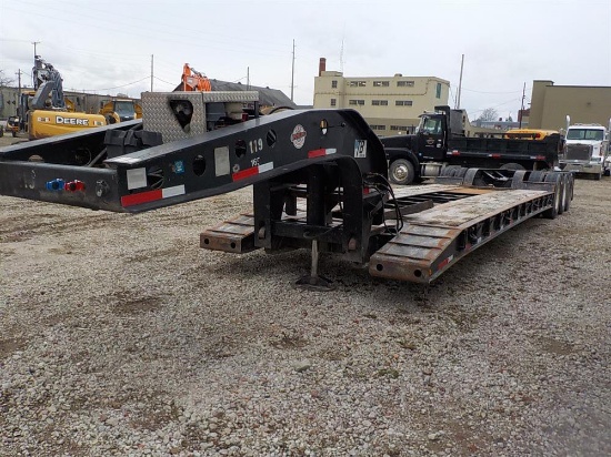 2004 Fontaine TB50 50 Ton Tri-Axle Lowboy Trailer, Spring Suspension, Hydra